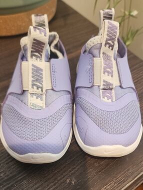 Nike Kids Slip-On Sneakers - Light Purple and White